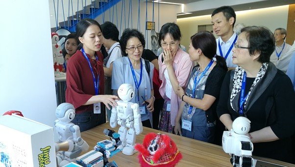 Ubtech demonstrated its intelligent humanoid robots