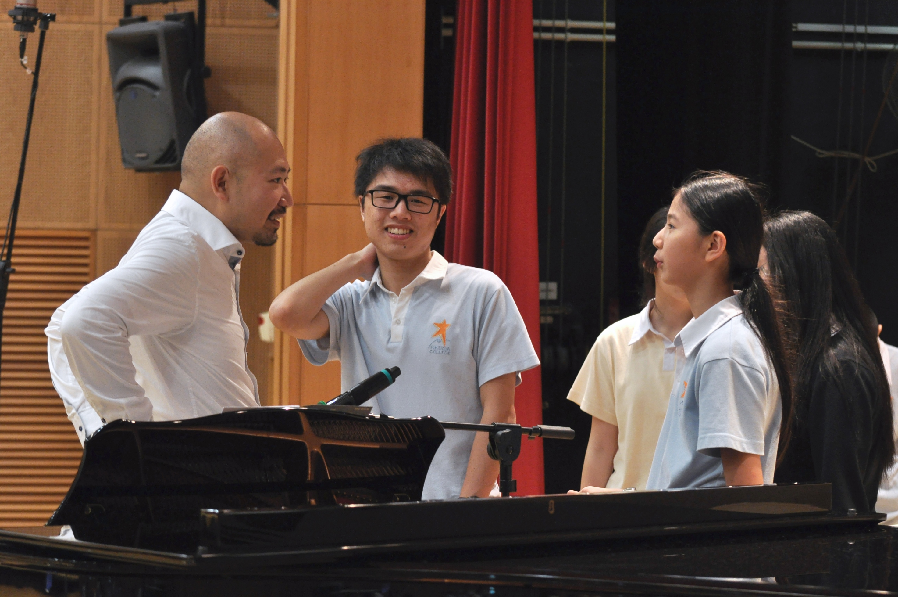 Mr. Chiang sharing with students
