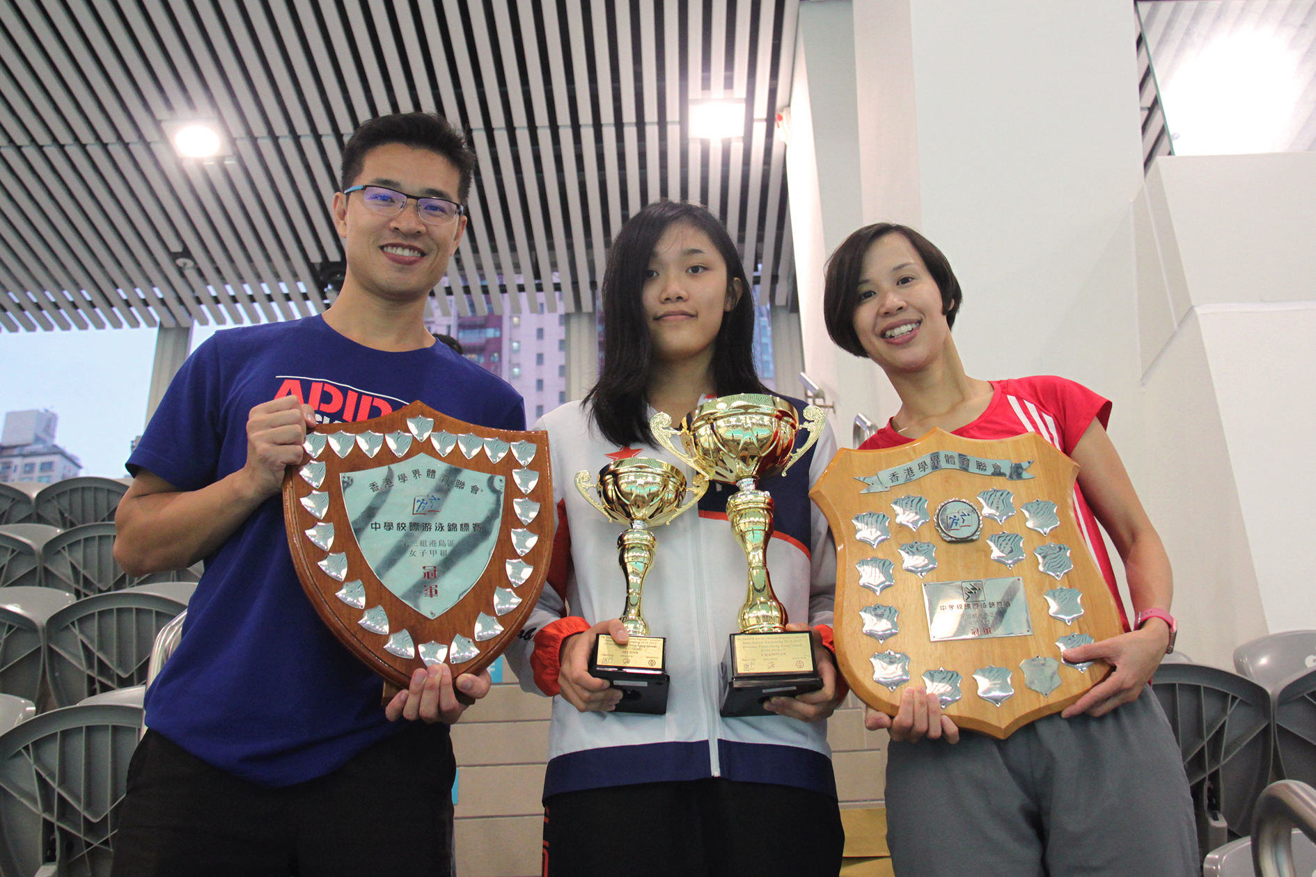 From the left: Mr. Louis Au, Ms. Isabel Lau and Ms. Esther Li.